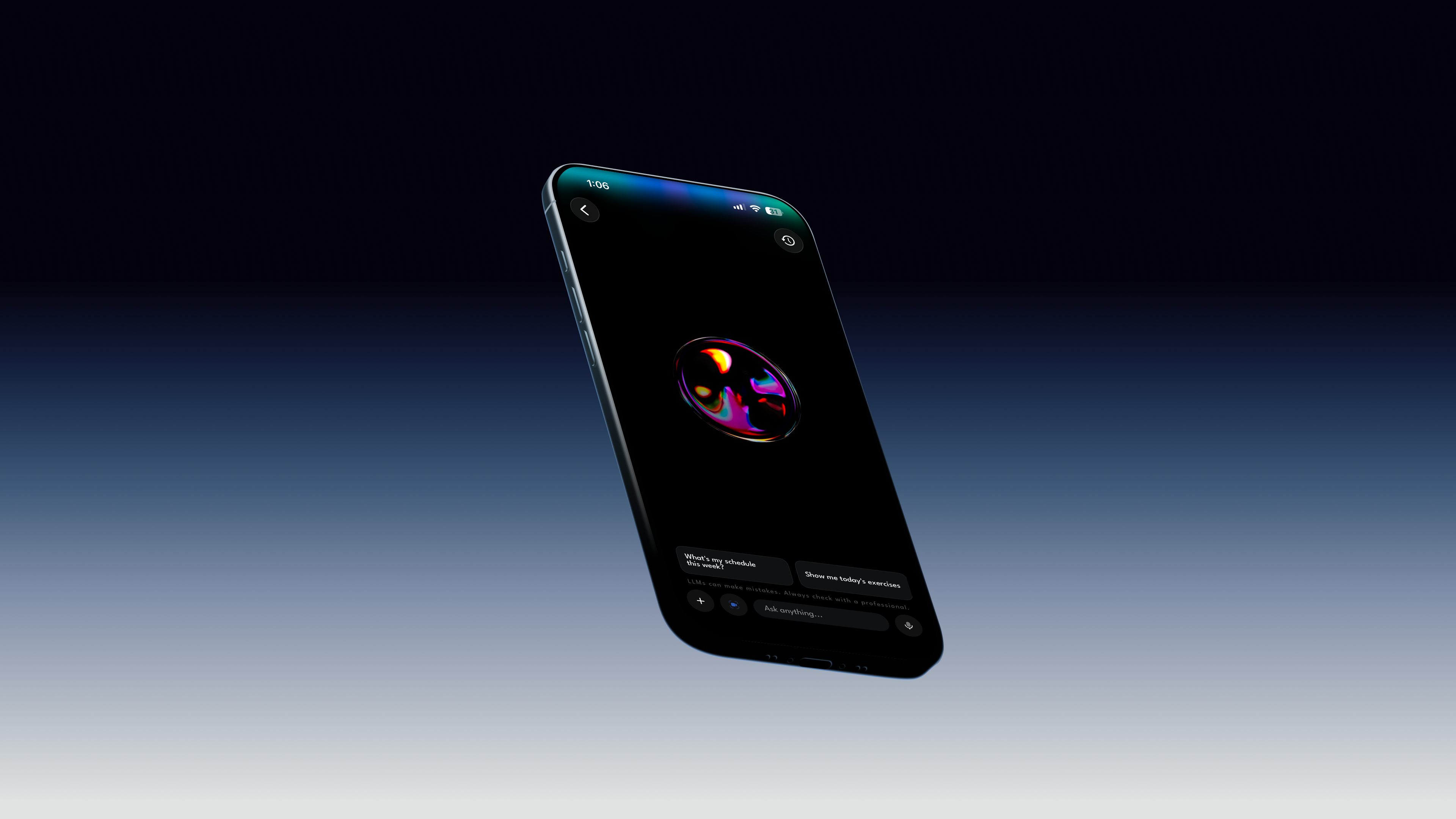Naro AI assistant interface on a phone mockup